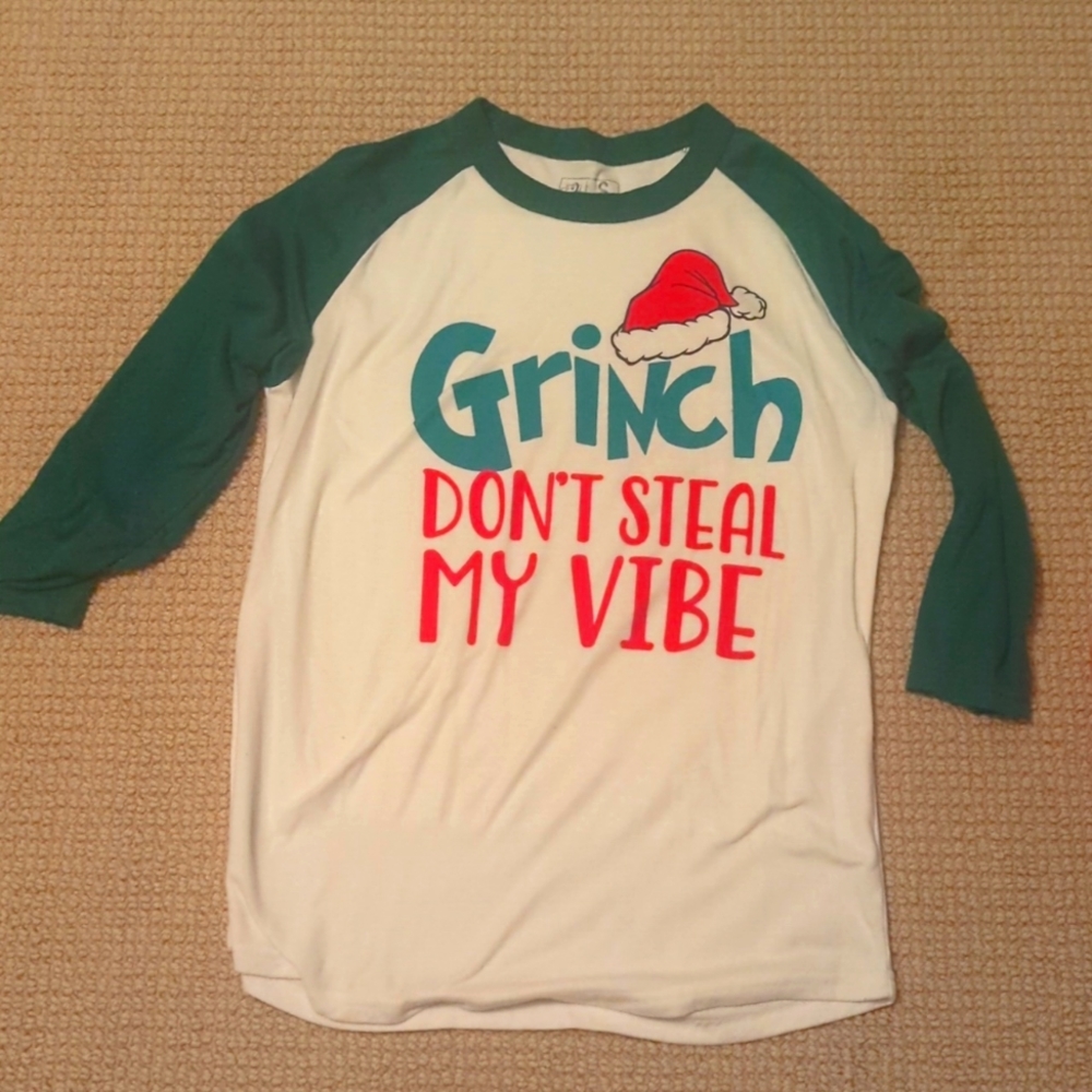 Grinch holiday baseball shirt